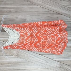 Annabelle Women's Geometric Shape Tank w/Lace Back Size Small